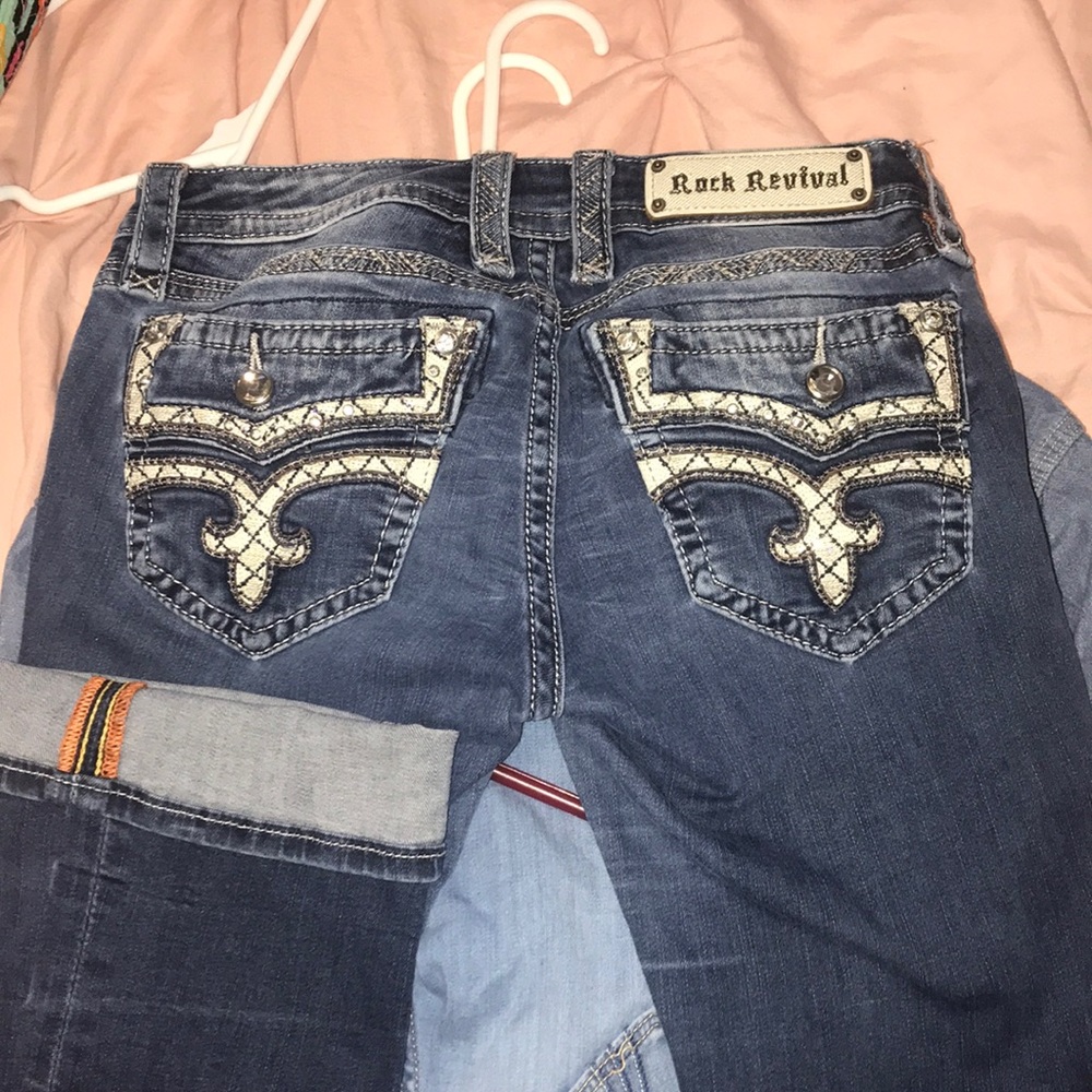 Rock revival jeans! Barely worn!